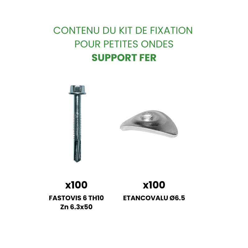 Kit Fixation Petites Ondes Support Fer - Pose