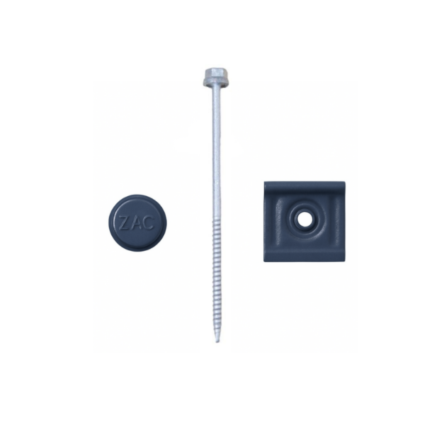 Kit de Fixation Bois pour Panneaux Sandwich 40mm - Gris Anthracite RAL 7016