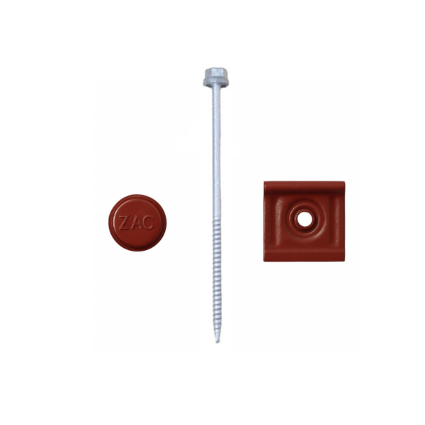 Kit de Fixation Bois pour Panneaux Sandwich 60mm - Rouge / Brun RAL 8012