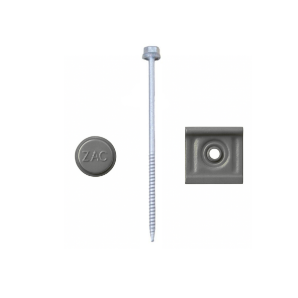 Kit de Fixation Bois pour Panneaux Sandwich 80mm - Gris RAL 9006
