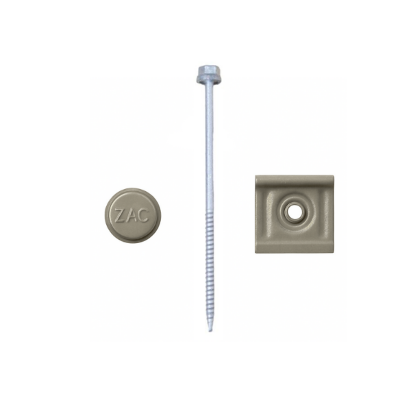 Kit de Fixation Bois pour Panneaux Sandwich 40mm - Blanc RAL 9010